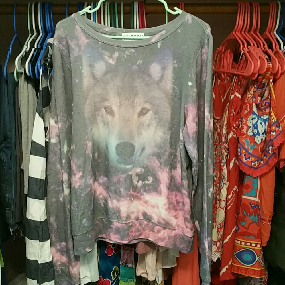 Wildfox Galaxy wolf jumper